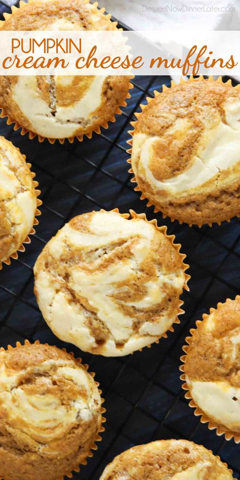 Pumpkin Roll Muffins, We Pumpkin Muffins, Pumpkin Muffin With Cream Cheese Filling, Pumpkin Cream Cheese Cupcakes Easy, Fluffy Pumpkin Muffins, Pumpkin Swirl Cheesecake Muffins, Cheesecake Pumpkin Muffins, Baking Pumpkin Recipes, Easy Dessert Recipes Pumpkin