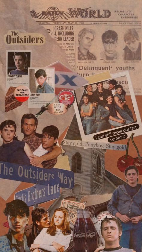 outsiders🙈 || #movie #outsiders #wallpaper Outsiders Wallpaper, Matt Dillon The Outsiders, Greaser Aesthetic, Fall Background Wallpaper, Outsiders Movie, The Outsiders Greasers, The Outsiders 1983, Movie Collage, Dramatic Music