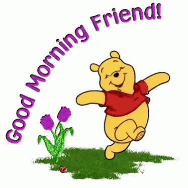 Good Morning Winnie The Pooh GIF - GoodMorning WinnieThePooh - Discover & Share GIFs Good Morning Friend, Winnie The Pooh Gif, Morning Friend, Good Morning Cartoon, Pooh And Piglet, 디즈니 캐릭터, Good Morning Wallpaper, Morning Quotes Funny, Good Morning Animation