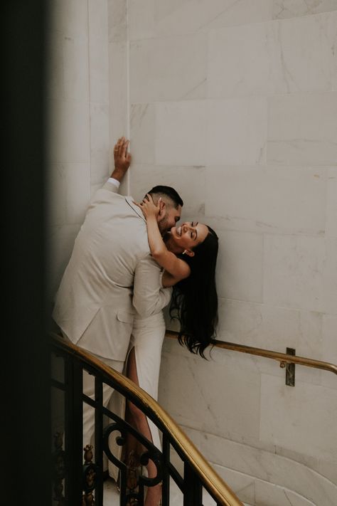 Wedding inspiration | elopement | civil wedding |courthouse wedding | engagement photo inspo | San Francisco city hall | city hall wedding | 2022 bride| 2023 bride | simple wedding dress | modern wedding | black and white | blurr photography | intimate wedding | sfcityhall | wedding on a budget | style inspo | chic wedding | bridal dress | film photography | revolve bridal dress | reyna maxi dress | wedding goals | couple goals | dream wedding | Couples Fancy Photoshoot, City Street Wedding Pictures, Eloping Courthouse Wedding, Engagement Photos Detail Shots, Paparazzi Style Wedding Photos, Elopement Photography Black Couple, City Hall Couple Photoshoot, Down Town Wedding Photos, Bride And Groom Intimate Photos