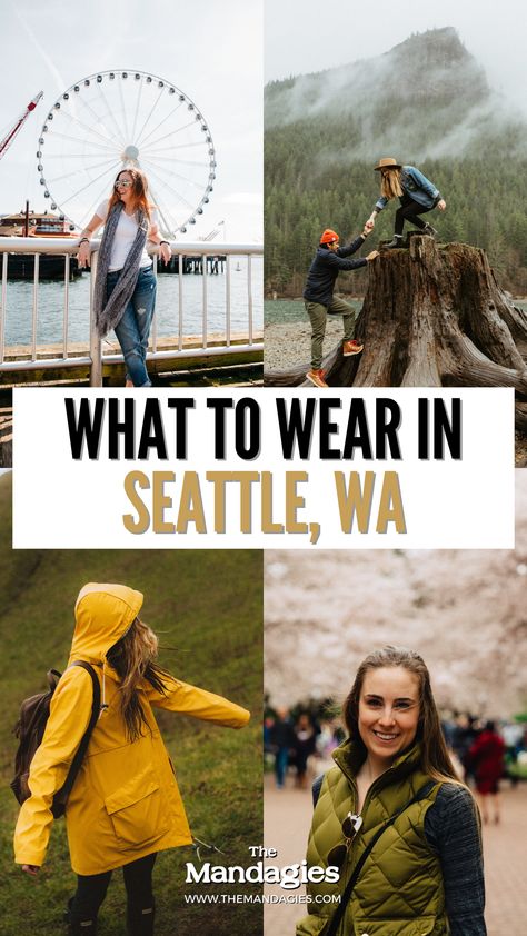 Outfit Ideas Seattle, Hiking Outfit Seattle, Seattle Fall Packing List, What To Wear In Seattle In December, Seattle Wa Outfits, How To Dress In Seattle In The Fall, Washington State Fall Outfits, Pnw Fashion Winter, What To Wear To Seattle