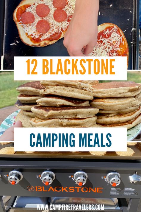 Camp Grill Recipes, Blackstone Group Dinner, Foods To Cook On Blackstone, Camping Blackstone Recipes Easy, Blackstone Camper Meals, Easy Blackstone Meals Breakfast, Best Camping Lunches, Camping With Blackstone, Camping Dinner On Blackstone