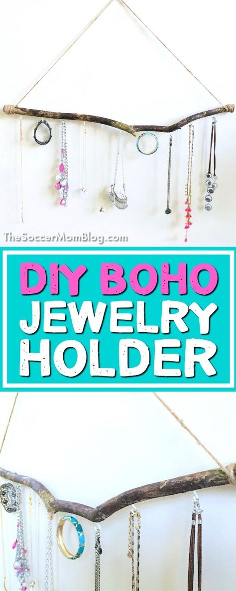 This Boho Jewelry Holder is the perfect starter project to bring a bit of boho into your home! I absolutely love the "boho" look for both clothes and home. This simple DIY project is easy to Diy Boho Jewelry, Boho Jewelry Box, Tumblr Tattoo, Hair Rainbow, Boho Jewelry Diy, Vintage Jewelry Diy, Diy Jewelry To Sell, Diy Jewelry Holder, Diy Jewelry Earrings