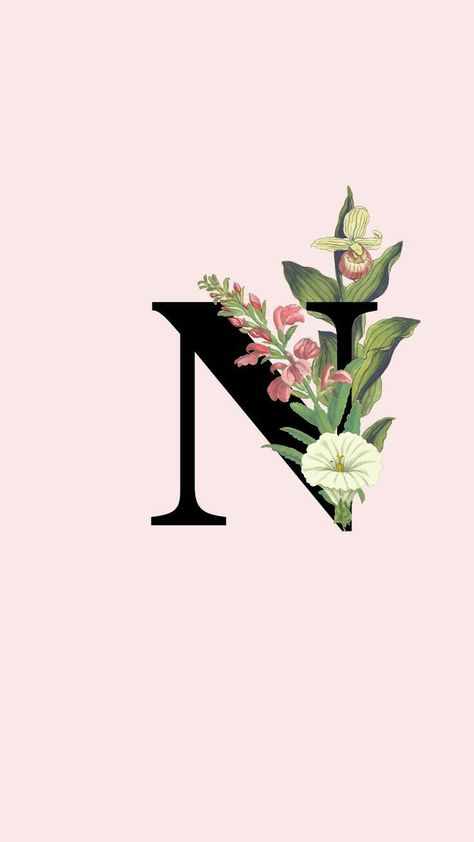 N Wallpaper Letter, Letter N Wallpaper, Pinterest Flowers, Plan Life, N Wallpaper, Wallpaper Letter, Only Wallpaper, Monogram Wallpaper, Phone Wallpapers Vintage