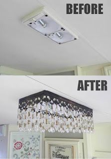 RV KITCHEN MAKEOVER REVEAL - chandelier, paint, Light Fixture Makeover, Camper Lights, Rv Interior Design, Motorhome Remodel, Lighting Makeover, Rv Interior Remodel, Rv Lighting, Kitchen Planning, Camper Trailer Remodel