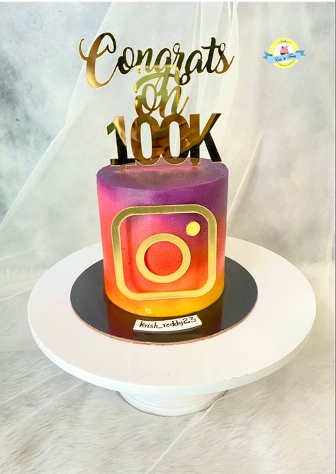 10k Cake Ideas, 100k Cake Design, 100k On Instagram, 100k Celebration Ideas, 500k Followers Instagram, Instagram Cake Design, 10k Followers Cake, 100k Followers Celebration, 10k Cake