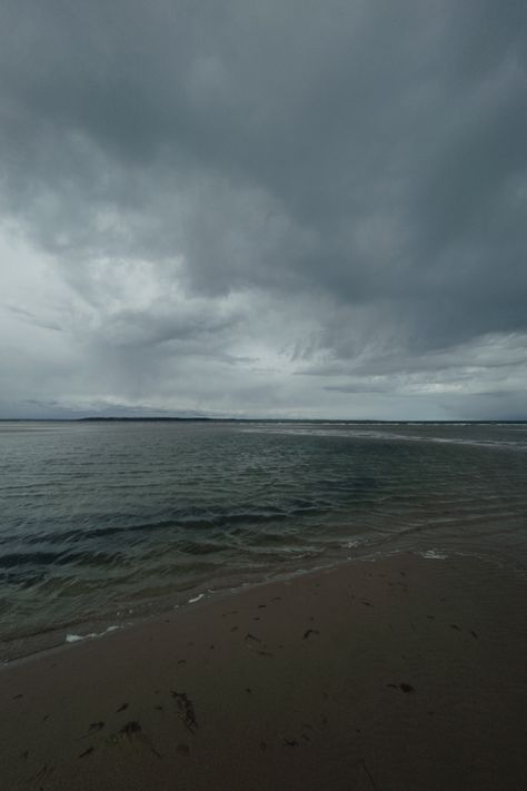 Dark cloudy sky, at the beach on rainy day|dark mermaid Rain On Beach Aesthetic, Beach On A Cloudy Day, Rainy Beach Day Aesthetic, Rainy Day Beach Pictures, Beach Cloudy Day, Dark Cloudy Sky Aesthetic, Cloudy Beach Aesthetic, Stormy Beach Aesthetic, Rainy Beach Aesthetic