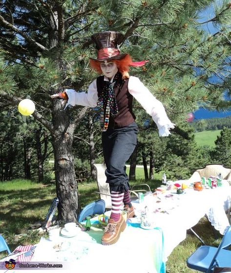 Mad Hatter Costume Men’s, Mad Hatter Guys Costume, Alice And Mad Hatter Costume Couple, Alice In Wonderland Mad Hatter Costume, The Mad Hatter Costume, Mad Hatter Diy Costume, Halloween Mad Hatter, 2010 Halloween, Mad Hatter Outfit