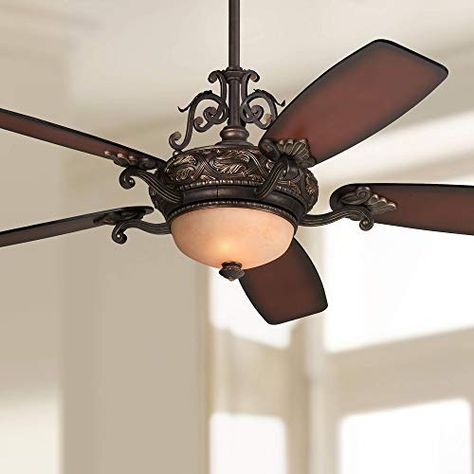 56" Casa Esperanza Vintage Ceiling Fan with Light LED Dimmable Remote Control Bronze Gold Shaded Teak Blades for Livi... Vintage Ceiling Fans, Led Light Remote, Gold Living Room, Best Ceiling Fans, Indoor Ceiling Fan, Dimmable Led Lights, Led Ceiling Fan, Fan With Light, Ceiling Fan With Remote