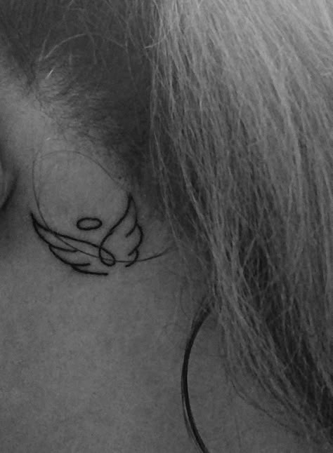 Small Angel Tattoo Behind Ear, Small Angel Wing Tattoo Behind Ear, Angel Wing Ear Tattoo, Angel Ear Tattoo, Angel Wings Behind Ear Tattoo, Angel Wing Behind Ear Tattoo, Angel Wings Behind Ear, Angel Wings Tattoo Behind Ear, Angel Behind Ear Tattoo