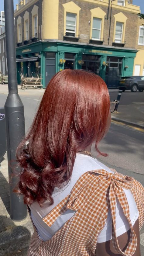 Full Head Colour, Silk Press Hair, Hair Color For Dark Skin, Cute Hair Colors, Twenty Twenty, Ginger Hair Color, Dark Red Hair, Dyed Hair Inspiration, Dyed Natural Hair