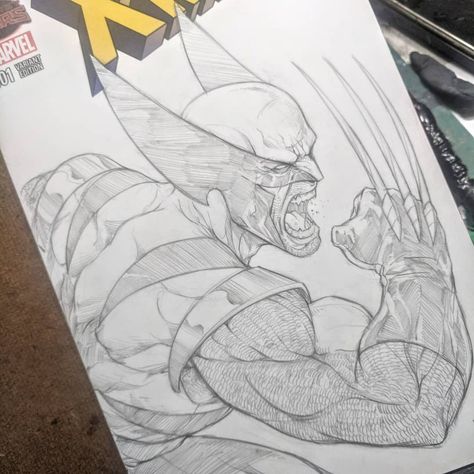 No photo description available. Logan And Laura, Wolverine Xmen, Xmen Art, Sketch Cover, Deadpool Art, Comic Book Drawing, Wolverine Art, The Wolverine, Comic Book Art Style