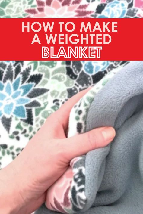 Homemade Weighted Blanket, Weighted Throw Blanket, Crochet Weighted Blanket Free Pattern, Diy Weighted Blanket, Make A Weighted Blanket, Making A Weighted Blanket, Sewn Bags, Cloth Projects, Diy Sensory Toys