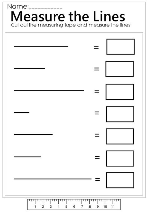 Measure the line worksheet Measuring Worksheets, Measurement Third Grade, Reading A Ruler, Third Grade Math Worksheets, Measurement Worksheets, Measurement Activities, Mathematics Worksheets, 2nd Grade Math Worksheets, 1st Grade Math Worksheets