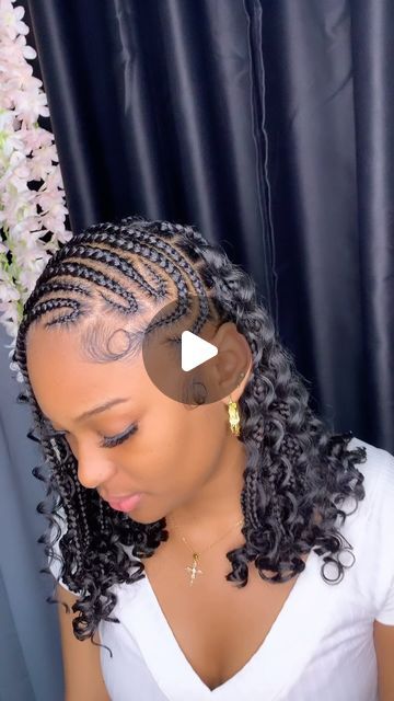 MYA💎 on Instagram: "Such a gem ✨💎 
.
March season🙏🏽" Braid With Twist Hairstyles, Feed In Braid Styles For Black Women, 2-4 Feed In Braids, Braids For Black Women 2024, Short Braid Hairstyles For Black Women, 2 Feed In Braids With Curls, Crown Hairstyles Braided, Women Cornrow Hairstyles, Quick Braid Styles Black Hair