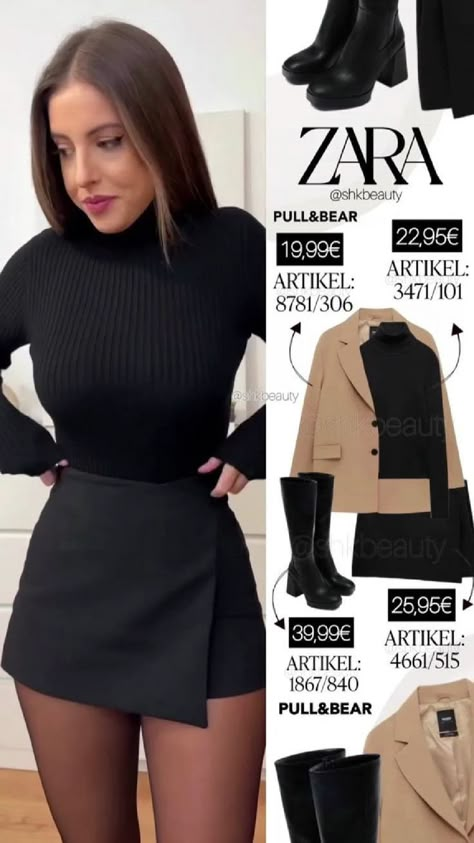 Office Hair, Vinter Mode Outfits, Short Skirts Outfits, Rock Outfit, Zara Outfit, Cold Outfits, Looks Chic, Blazer Outfits, Autumn Outfit