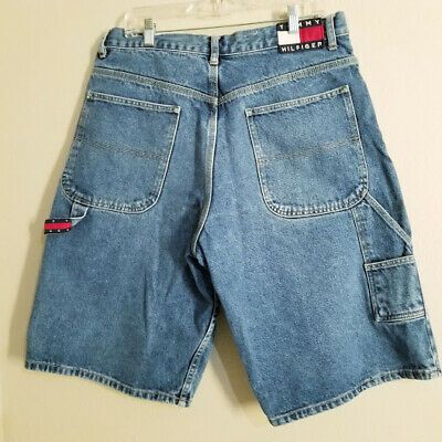 #-@& TOMMY HILFIGER Vintage Mens Jean Carpenter Shorts.... Carpenter Shorts, Tommy Hilfiger Vintage, Mens Denim Short, Mens Denim, Men's Shorts, Vintage Men, Mens Shorts, Mens Jeans, Mens Short