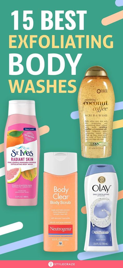 15 Best Exfoliating Body Washes: These body washes not only exfoliate the skin but also hydrate and condition without damaging or drying it off. So if you are looking for a mild and propitious body wash, here are the 15 best exfoliating body washes you can consider buying. #BodyWash #Beauty #BeautyHacks Best Body Soap For Dry Skin, Best Shower Products For Women, Body Wash Women, Best Body Exfoliator Products, Best Drugstore Body Wash, Shower Skin Care Body Wash, Best Shower Gel Body Wash, Best Body Wash For Sensitive Skin, Best Moisturizing Body Wash