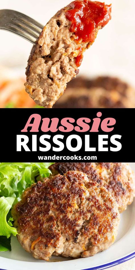 Juicy, tender beef rissoles are only 20 minutes away! A classic dish at any Aussie BBQ, these are guaranteed to be the BEST rissoles you'll ever make. via @wandercooks Beef Rissoles, Rissoles Recipe, Meat Patties, Aussie Bbq, Minced Beef Recipes, Minced Meat Recipe, Mince Recipes, Australian Food, Tender Beef