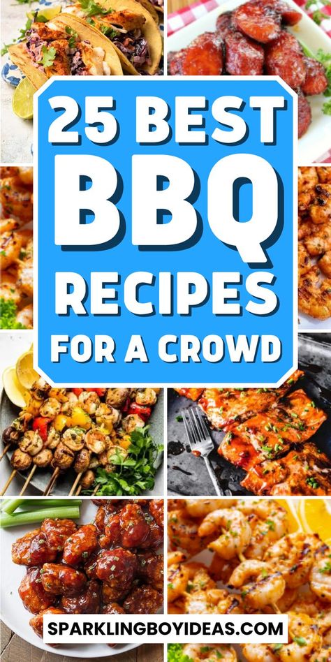 Bbq Recipes For A Crowd, Barbeque Party Food, Bbq Ideas Food, Bbq Dinner Recipes, Crowd Meals, Cheap Bbq, Grilling Party, Backyard Bbq Food, Easy Bbq Recipes