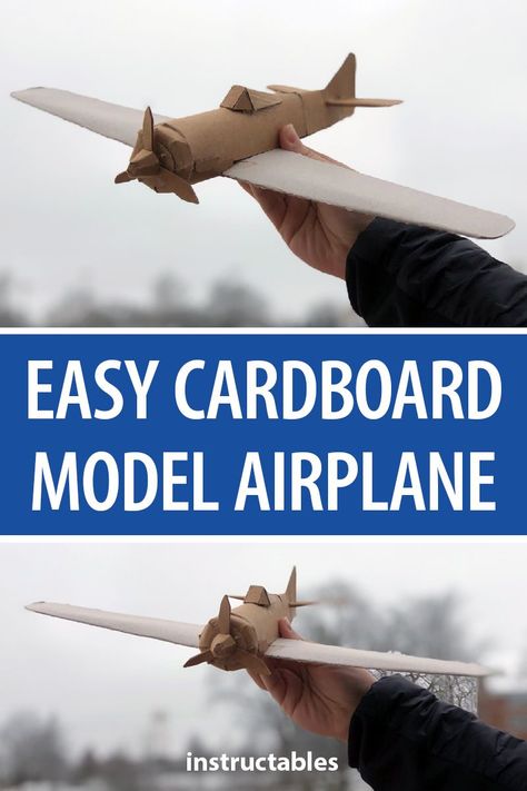 Make a cheap and easy model airplane out of cardboard.  #toy #aeroplane #upcycle #reuse #WWII #glider Cardboard Plane, Toy Diy, Diy Cardboard Airplane, Aeroplane Cardboard, Airplane Science Project, Plane Out Of Cardboard, Airplane Out Of Cardboard Boxes, Cardboard Airplane Diy How To Make, Cardboard Airplane Template