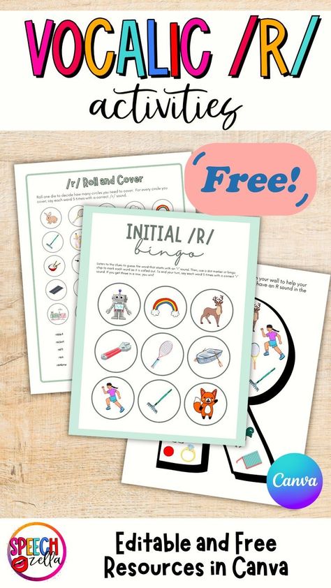 Looking to enhance your speech therapy sessions? Check out these free, editable vocalic /r worksheets and activities, along with printables and posters! Perfect for articulation therapy, our resources will make your job easier and more engaging for your clients. Speech Therapy Posters, Vocalic R, Articulation Therapy Activities, Speech Therapy Activities Language, Articulation Worksheets, Speech Therapy Worksheets, Silly Sentences, Speech Articulation, Language Therapy Activities