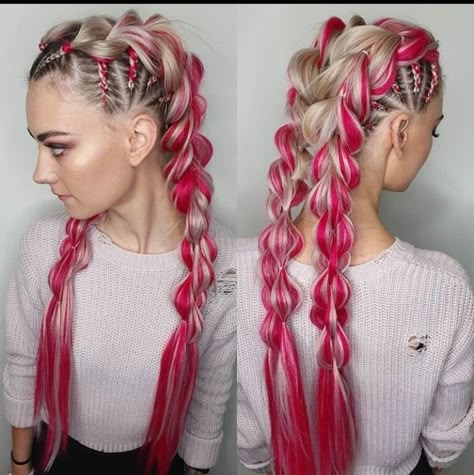 Edc Hair, Festival Hair Braids, Rave Hairstyles, Rave Braids, Festival Braids, Boosting Confidence, Hair Extensions For Short Hair, Rave Hair, Colored Hair Extensions