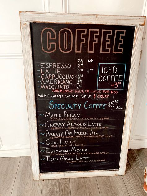 Trailer Coffee Shop Ideas, Coffee Food Truck Menu Ideas, Coffee Bar Ideas Business, Coffee Cart Menu Ideas, Coffee Trailer Menu Ideas, Coffee Bar Fundraiser Ideas, Coffee Truck Menu Ideas, Coffee Menu Ideas, Lotus Combinations