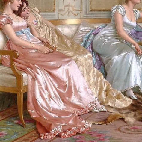 9,512 Likes, 30 Comments - moqning | aesthetic (@moqning) on Instagram: “Paintings by Italian artist Vittorio Reggianini (1858-1938)🍑 - - - @palepinkadolescence” Vittorio Reggianini, 1820s Fashion, Dress Painting, Rennaissance Art, Regency Era, Victorian Art, Historical Art, Romantic Art, Italian Artist