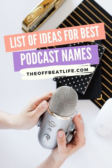 Looking to start your own podcast? Finding the perfect name can be one of the toughest decisions you will make. Here are 5 tips to finding the best podcast names that would be perfect for your show. #podcasting #podcastingtips #podcasts #podcastshow #howtostartapodcast #howtocreateapodcast #podcast Podcast Name Ideas List, Podcast Names For Best Friends, Podcast Must Haves, Podcast Names Generator, Christian Podcast Name Ideas, Podcast Name Ideas For Women, Podcast Name Ideas For Best Friends, Podcast Topics Ideas, Funny Podcast Name Ideas