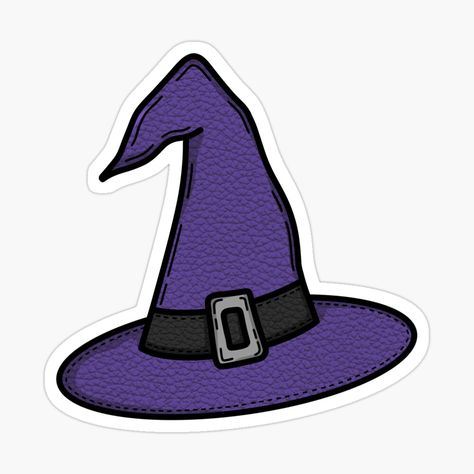 Get my art printed on awesome products. Support me at Redbubble #RBandME: https://www.redbubble.com/i/sticker/untitled-by-untitled/151331265.EJUG5?asc=u Kawaii Valentine, Witches Hat, Halloween Stickers, Cool Stickers, Aesthetic Stickers, Witch Hat, Sticker Shop, Sticker Art, Cute Stickers