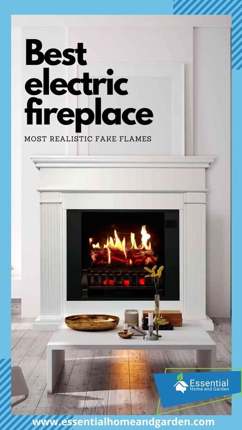 Updating An Electric Fireplace, Electric Fireplaces That Look Real, Electric Fireplace Inserts Living Rooms, French Country Electric Fireplace, Large Electric Fireplace With Mantle, Electric Fireplaces With Mantel, Realistic Electric Fireplace Ideas, Most Realistic Electric Fireplaces, Electric Fireplace Freestanding