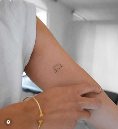 Rising sun tattoo Female Tattoos, Dainty Sunset Tattoo, Rising Sun Tattoo, Simple Sun Tattoo, Rising Sun Tattoos, Sunset Tattoo, Minimalistic Tattoo, Unique Small Tattoo, Sunset Tattoos