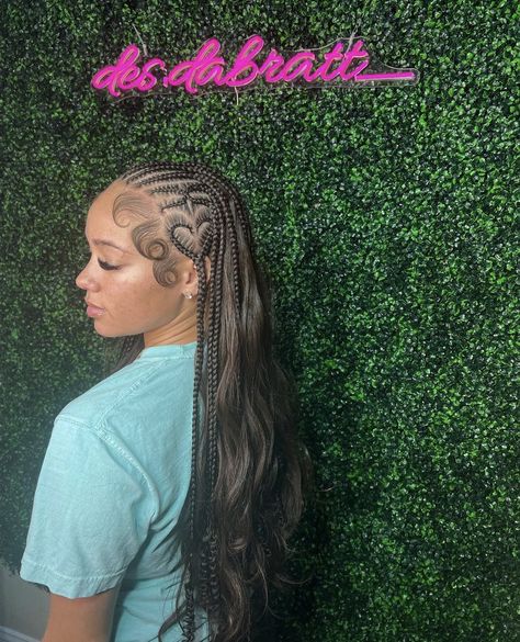 Rubber Bands In Front Weave In Back, Brown Fulani Braids, Half Braids Half Curls, Braids Going Back, Hairstyles On Saree, Bday Hairstyles, Lady Hairstyles, Braids Human Hair, Curly Hair Sew In