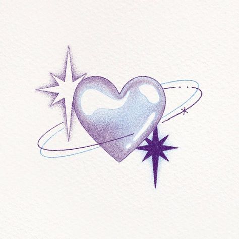 Y2k Heart Tattoo, Minimalist Tattoo Ideas, American Traditional Tattoo Ideas, Traditional Tattoo Ideas, Cool Tattoo Drawings, Doodle Tattoo, Heart Tattoo Designs, Flower Icons, Desenho Tattoo