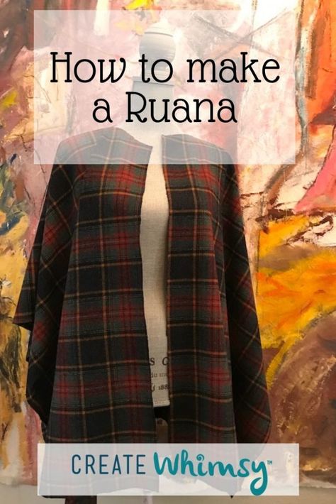 Ruana Pattern, Poncho Pattern Sewing, Diy Shawl, Sewing Garments, Ruana Wrap, Scarf Outfit, Poncho Pattern, Wrap Pattern, Upcycled Clothing