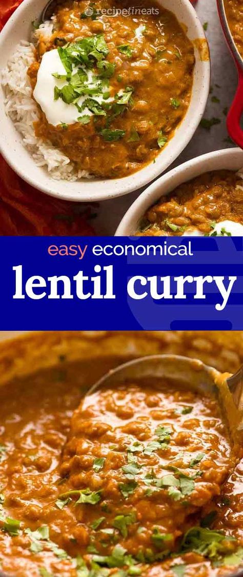 Canned Lentil Curry, Healthy Lentil Curry, How To Use Curry Powder, Easy Indian Lentil Recipes, Golden Lentil Recipes, Canned Lentils Recipes Easy, Dal Lentil Recipe, Indian Dal Recipe Lentil Curry, Lentil Curry Recipes Easy