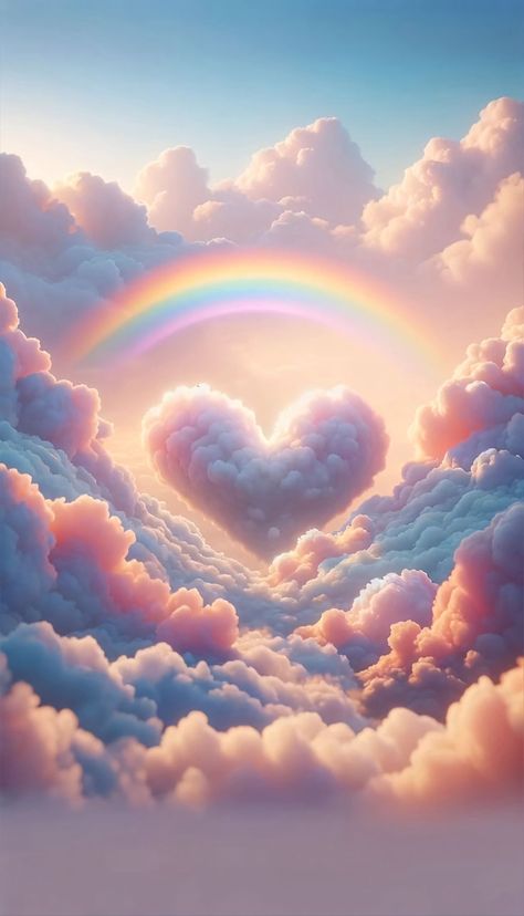 Clouds Rainbow, Wallpaper Heart, Dreamy Artwork, Heaven Art, Surreal Photos, Iphone Wallpaper Hd Nature, Beautiful Art Pictures, Rainbow Wallpaper, Beautiful Wallpapers Backgrounds