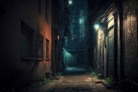 Gacha Backgrounds Night Street, Dark Ally Way Background Gacha, Dark Ally Way, Dark Alley Background, Scream Moodboard, Dark Street Background, Alleyway Background, City Alleyway, Night Alley