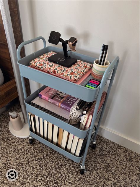 Closer look at my new dream cart 🤩 Perfect for holding my drawing supplies, TBR list, & more. I also linked my phone & watch charger + rose gold watch band. #LTKBacktoSchool #LTKunder50 Follow my shop @Kelsey&Luke on the @shop.LTK app to shop this post and get my exclusive app-only content! #liketkit #LTKhome @shop.ltk https://liketk.it/3MVZ6 Tbr Cart, Aesthetic Hacks, Books Vibe, Gold Watch Band, Desk Stuff, Book Carts, Book Cart, Cart Ideas, Reading Books Quotes