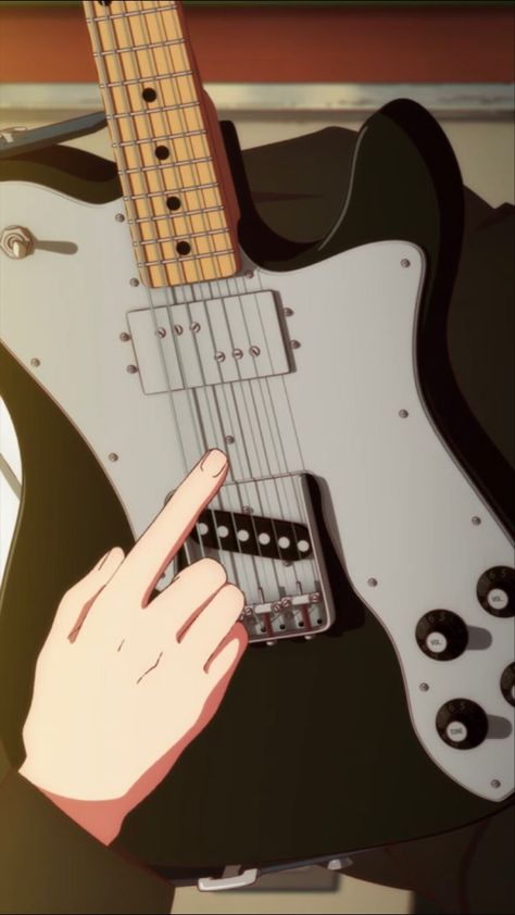 Gituar Anime, Guitar Anime Wallpaper, Guitar Anime Aesthetic, Anime Guitar Aesthetic, Given Guitar, Anime With Guitar, Guitar Anime, Guitar Background, Uenoyama Ritsuka