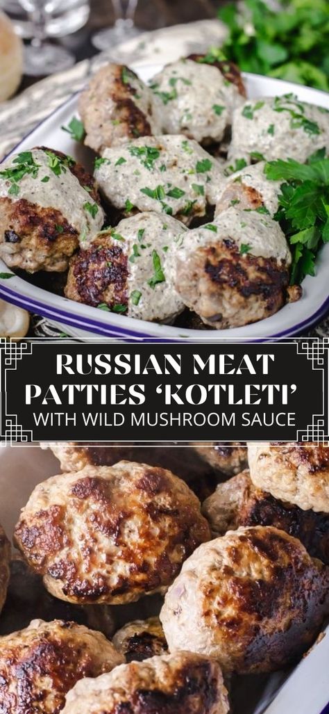 Beef Kotleti Russian, Autumn Meat Dishes, Russian Meat Recipes, Traditional Russian Recipes, Russian Meat Pies, Polish Meat Recipes, Russian Cuisine Recipes, Russian Hamburgers, Russian Comfort Food