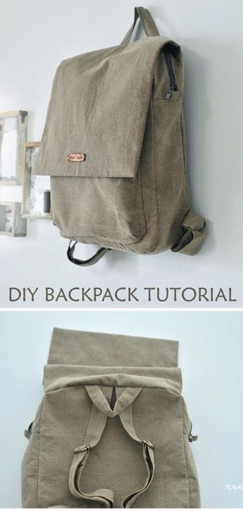 Bags To Sew And Sell, Free Backpack Sewing Pattern, Free Bag Patterns To Sew, Diy Backpack Tutorial, Bjd Accessories, Projek Diy, Diy Backpack Pattern, Pretty Backpacks, Tas Denim