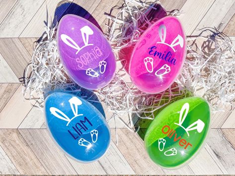 Personalized Jumbo Easter Egg, Kids Easter Egg Gift, Giant Fillable Easter Egg, Easter Basket Filler, Easter Basket Filler, Egg Hunt Prize by EvelynAndAnneDesigns on Etsy Giant Egg Easter Basket, Simple Easter Baskets, Jumbo Easter Eggs, Mini Alcohol Bottles, Eggs Basket, Easter Eggs Kids, Easter Egg Gifts, Personalized Easter Eggs, Easter Gift Bags