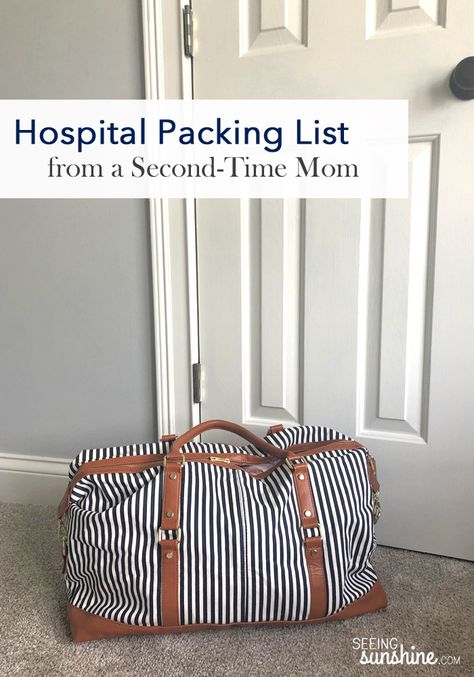 Hospital Packing List My Second Time Around - Seeing Sunshine Birth Hospital Bag, Hospital Packing List, Baby Hospital Bag, Baby Hospital, Best Hospitals, Hospital Bag, Newborn Outfit, Second Baby, The Hospital