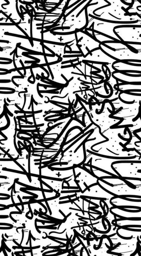 Scribble Background, Graffiti Texture, Black White Graffiti, Black And White Graffiti, Graffiti Pattern, Doodle Background, Maori Tattoo Designs, Graffiti Doodles, Apartment Art