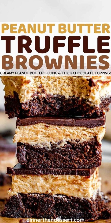 Peanut Butter Brownie Truffle, Layered Peanut Butter Brownies, Brownies And Peanut Butter Recipes, Peanut Butter Mousse Brownies, Crunchy Peanut Butter Brownies, Brownies With Peanut Butter Topping, Best Chocolate Peanut Butter Dessert, Chocolate Pb Brownies, Dessert Recipes Chocolate Peanut Butter