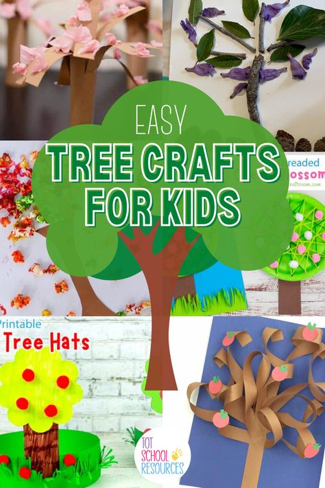 Need a fun tree craft idea for a spring craft, a tree study, or letter t craft? These 15 fun and easy craft ideas are perfect for preschoolers, toddlers, and other young kids. Easy Tree Craft Preschool, Kindergarten Tree Activity, Tree Study Ideas For Preschool, Tree Study Kindergarten, Creative Curriculum Tree Study Activities, Tree Study For Preschool, Plants And Trees Preschool, Trees Unit Preschool, Creative Curriculum Tree Study Ideas