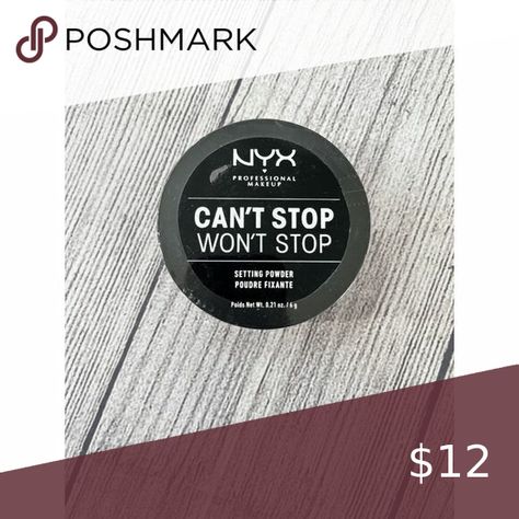 NYX Can't Stop Won't Stop Setting Powder in Banana; New Can't Stop Won't Stop, Setting Powder, Nyx, New Shop, Canning, Lighting, Color