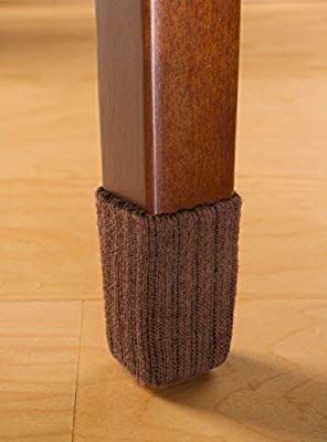 NancyProtectz Small/Chocolate Brown, Patented with Rubberized Grips/Chair Leg Floor Protectors - Furniture Moving Sliders - Amazon.com Chair Socks Pattern, Furniture Socks, Diy Hardwood Floors, Chair Socks, Chair Leg Covers, Dining Room Floor, Floor Protectors For Chairs, Chair Leg Floor Protectors, Brown Chair